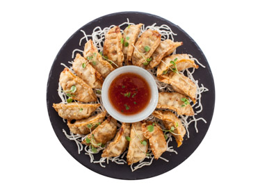 crispy fried pork posticker
