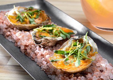 carson kitchen las vegas oyster trio credit food photographer chris wessling