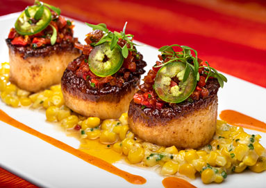 edge steakhouse diver scallops credit las vegas food photographer chris wessling