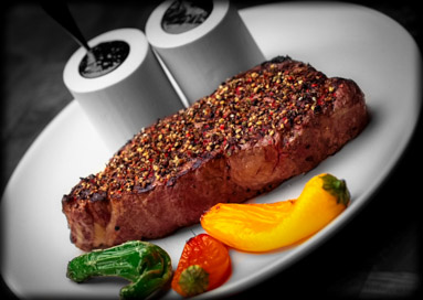 peppered new york steak recipe