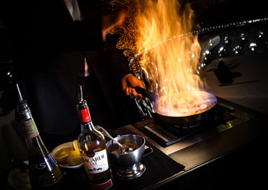 bananas foster golden steer steakhouse las vegas