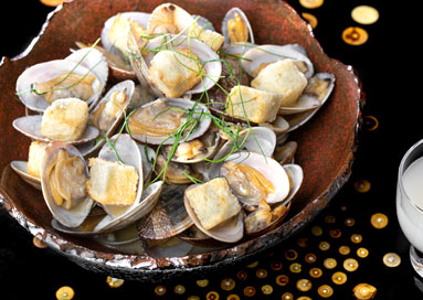 sake steamed clams sushisamba credit chris wessling